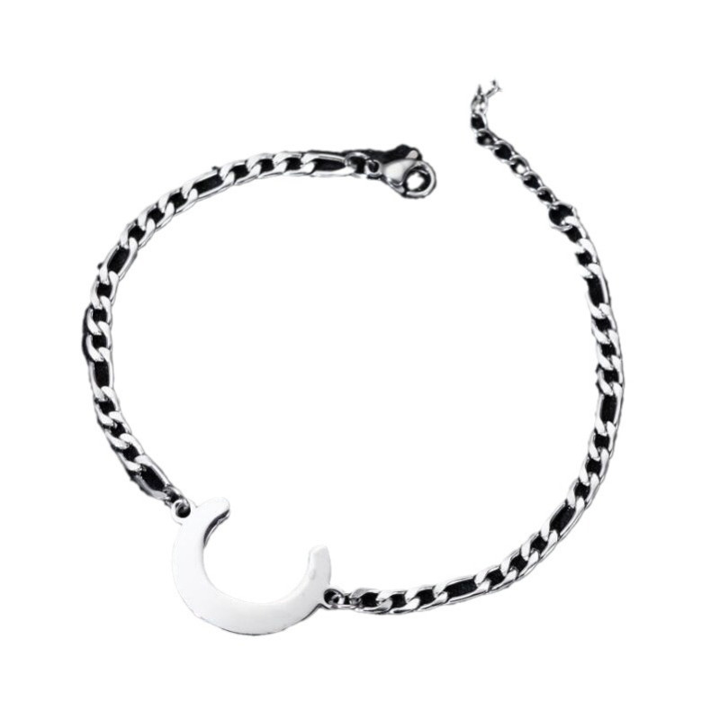 Cross-border foreign trade new pendant fashion bracelet English letter couple bracelet female European and American bestie metal bracelet