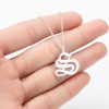 European and American stainless steel necklace 26 English letters pendant clavicle chain girls simple small jewelry spot wholesale