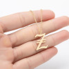 European and American stainless steel necklace 26 English letters pendant clavicle chain girls simple small jewelry spot wholesale