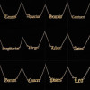 European and American style new simple stainless steel twelve constellations English letters sweater necklace women's color-preserving clavicle chain versatile