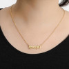 European and American style new simple stainless steel twelve constellations English letters sweater necklace women's color-preserving clavicle chain versatile