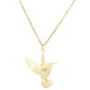 New stainless steel hollow cat and bear necklace for women, versatile bird and lion pendant, clavicle chain wholesale