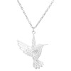 New stainless steel hollow cat and bear necklace for women, versatile bird and lion pendant, clavicle chain wholesale