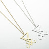 2025 European and American New Men's Retro Style Stainless Steel Lucifer's Seal Pendant Satan Buffu Mark Necklace