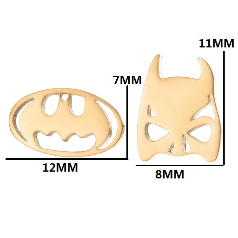 Earrings for women, simple stainless steel ghost Batman earrings, small animals, umbrellas, moon stars, earrings wholesale