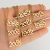 Cross-border stainless steel light luxury crown digital pendant ins metal style necklace women's niche design can be wholesaled