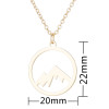 Peak Forest European and American forest jewelry women's geometric round stainless steel hollow peak pendant clavicle chain