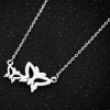 Korean version of girls' new personalized butterfly necklace Korean version of small fresh stainless steel clavicle chain manufacturer spot wholesale