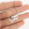 Korean version of girls' new personalized butterfly necklace Korean version of small fresh stainless steel clavicle chain manufacturer spot wholesale