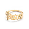 New stainless steel ring for women, ins does not fade, European and American opening, retro, simple English letter ring, wholesale for men