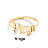 New stainless steel ring for women, ins does not fade, European and American opening, retro, simple English letter ring, wholesale for men