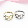 European and American cross-border new stainless steel geometric retro ring opening adjustable star and moon hand jewelry spot wholesale