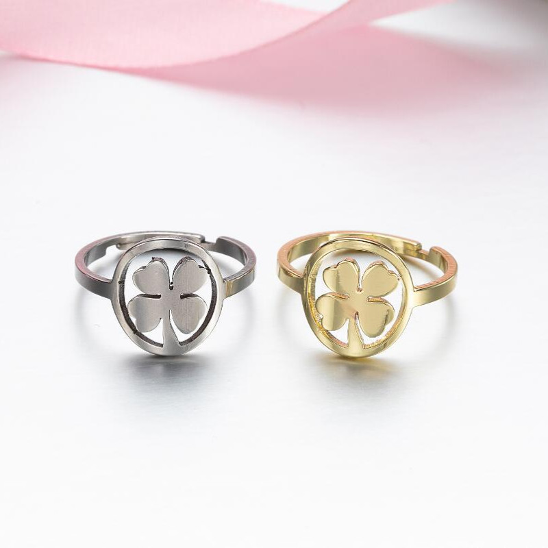 European and American cross-border new stainless steel geometric retro ring opening adjustable star and moon hand jewelry spot wholesale