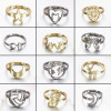 European and American cross-border new stainless steel geometric retro ring opening adjustable star and moon hand jewelry spot wholesale