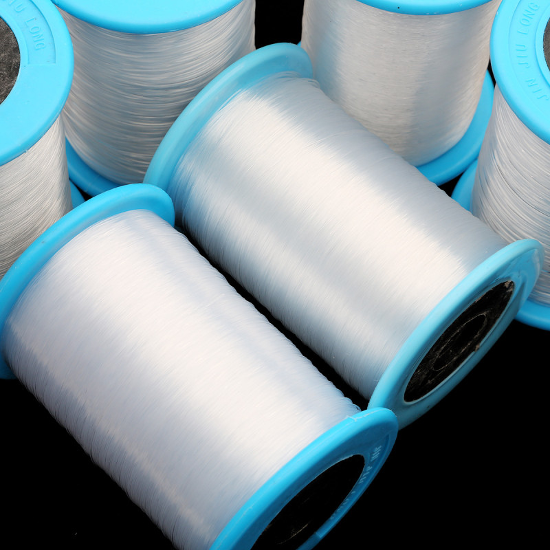 0.2-1.0mm transparent white beaded fishing line handmade diy bracelet necklace wire jewelry wire material accessories
