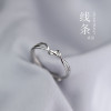 2021 simple line ring for women, geometric finger ring, soft ring, cool style, open index finger ring, best friend ins trend