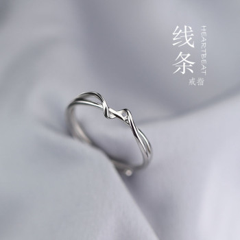 2021 simple line ring for women, geometric finger ring, soft ring, cool style, open index finger ring, best friend ins trend