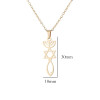 European and American geometric women's necklace, fashionable and simple rainbow star necklace, Star of David clavicle chain, wholesale in stock