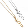 European and American geometric women's necklace, fashionable and simple rainbow star necklace, Star of David clavicle chain, wholesale in stock
