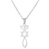 European and American geometric women's necklace, fashionable and simple rainbow star necklace, Star of David clavicle chain, wholesale in stock