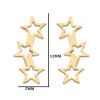 Cross-border new style black stainless steel simple star and moon earrings girls personalized star and moon earrings accessories wholesale