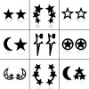 Cross-border new style black stainless steel simple star and moon earrings girls personalized star and moon earrings accessories wholesale