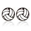 Men's sports series volleyball earrings, European and American personalized geometric round earrings, cross-border foreign trade accessories wholesale