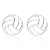 Men's sports series volleyball earrings, European and American personalized geometric round earrings, cross-border foreign trade accessories wholesale