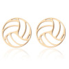 Men's sports series volleyball earrings, European and American personalized geometric round earrings, cross-border foreign trade accessories wholesale