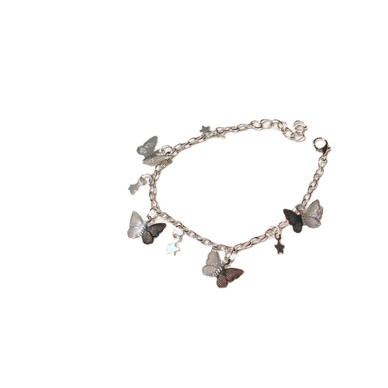Korean version of Douyin's same style bow bracelet for female ins internet celebrity versatile forest student exquisite five-pointed star bracelet trend