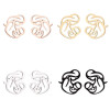 Japanese and Korean women's hollow mother holding child earrings ins simple cartoon ear jewelry mother's day gift wholesale
