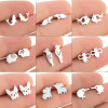European and American new cross-border small earrings for women, simple animal earrings, bee dolphin earrings, electroplated Korean style earrings wholesale