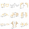 Amazon's new earrings, fashionable electroplated simple cat dolphin bat earrings, temperament simple ear bone nails wholesale