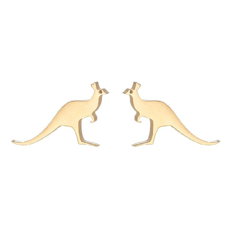 Amazon's new earrings, fashionable electroplated simple cat dolphin bat earrings, temperament simple ear bone nails wholesale