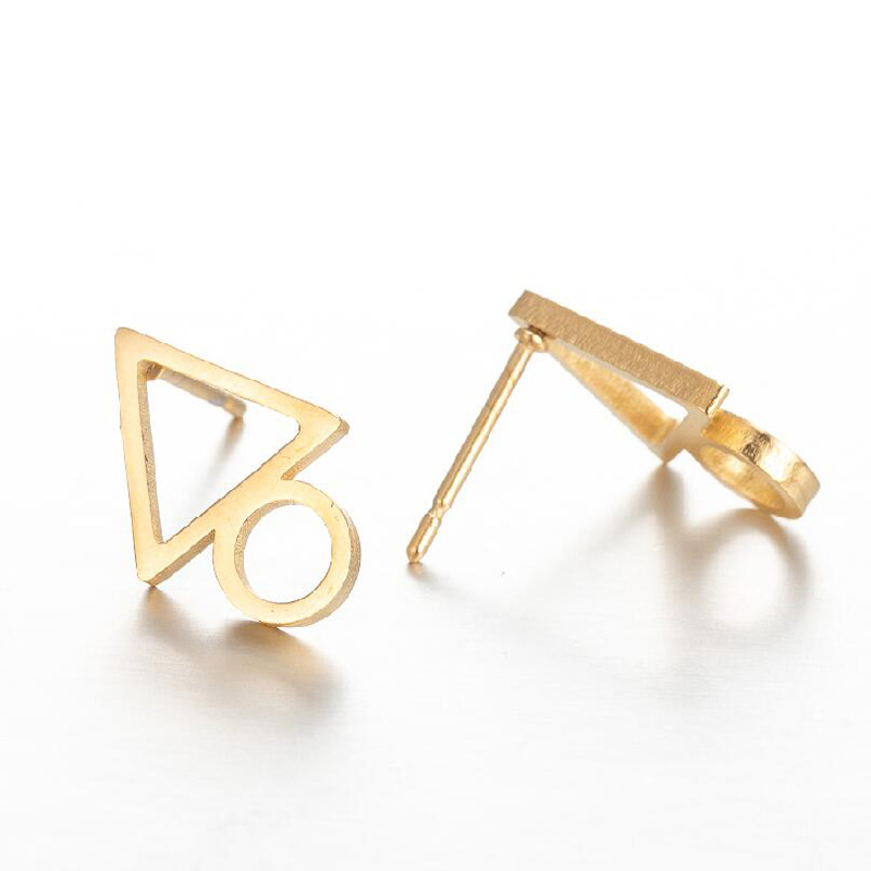 Amazon fashion new earrings ins love earrings triangle round square geometric simple one week earrings