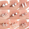 Amazon fashion new earrings ins love earrings triangle round square geometric simple one week earrings