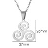 Teen Wolf Triskele Letter Necklace Women's Niche Design European and American Stainless Steel Hip-Hop Necklace Cross-Border Wholesale