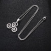 Teen Wolf Triskele Letter Necklace Women's Niche Design European and American Stainless Steel Hip-Hop Necklace Cross-Border Wholesale
