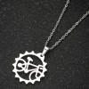 Cross-border Korean jewelry necklace for women niche design hollow stainless steel necklace simple trendy bicycle accessories