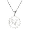 Cross-border Korean jewelry necklace for women niche design hollow stainless steel necklace simple trendy bicycle accessories