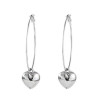Personalized face-showing small fashionable ring hollow love big earrings with the same style of temperament earrings heart-shaped Korean earrings