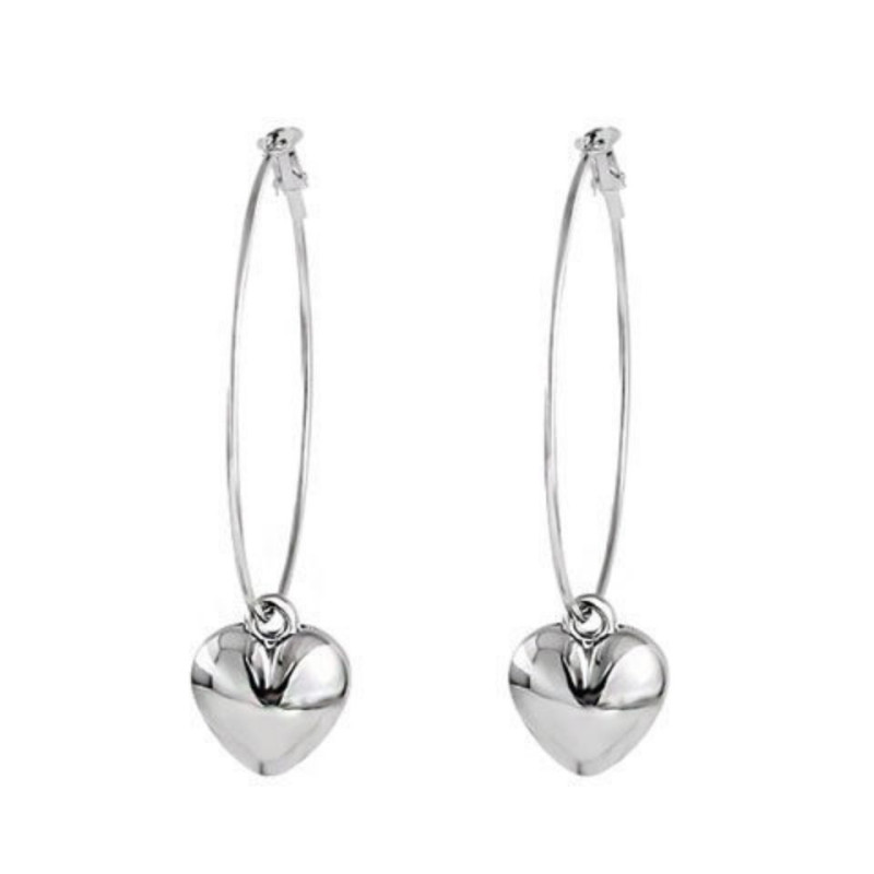 Personalized face-showing small fashionable ring hollow love big earrings with the same style of temperament earrings heart-shaped Korean earrings