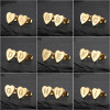 Retro Earrings Fashion Stainless Steel New Geometric Simple Love Shaped Earrings 26 English Letters Earrings Wholesale