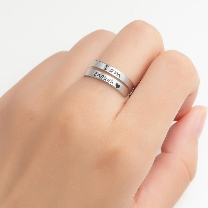 Retro open ring ins fashion stainless steel adjustable jewelry iamenough multi-layered ring women wholesale