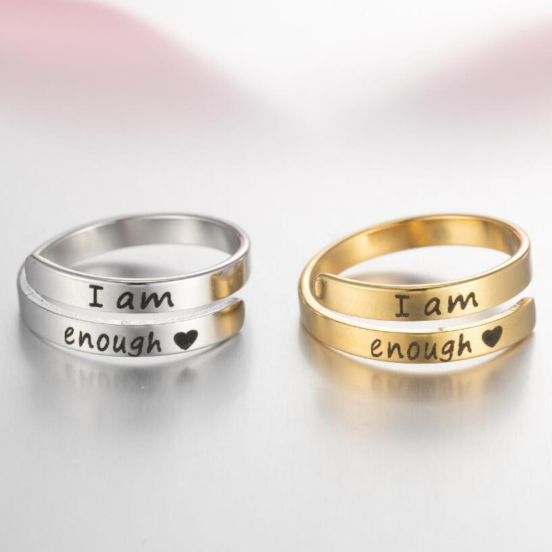 Retro open ring ins fashion stainless steel adjustable jewelry iamenough multi-layered ring women wholesale
