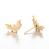 European and American cross-border new personalized bat earrings ins fashion versatile small animal hip-hop black earrings wholesale