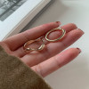 Plain ring two-piece set, simple, temperament and personality, ins trendy, cool and open, adjustable internet celebrity index finger ring for women