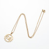 Retro sun flower sweater chain ins metal style stainless steel horseshoe love necklace female niche design sense