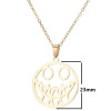 Retro sun flower sweater chain ins metal style stainless steel horseshoe love necklace female niche design sense
