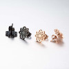 Retro lotus earrings ins feminine literary style fresh fashion hollow flowers Korean simple earrings in stock